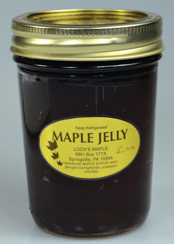 Maple Jelly Glass Bottle With Brass Lid